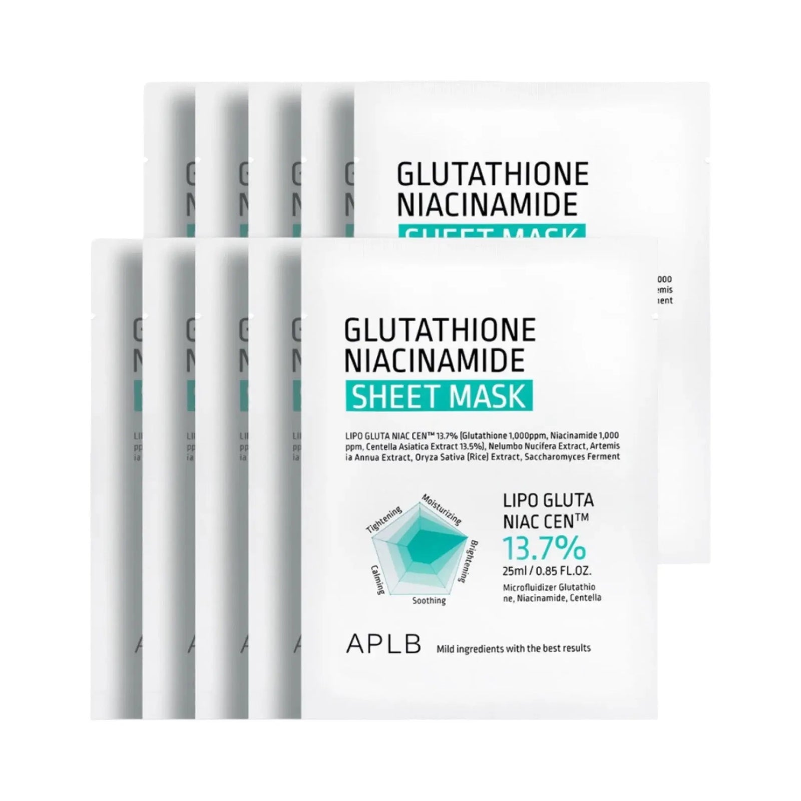 APLB - Glutathione Niacinamide Sheet Mask 25mL (1 mask) APLB