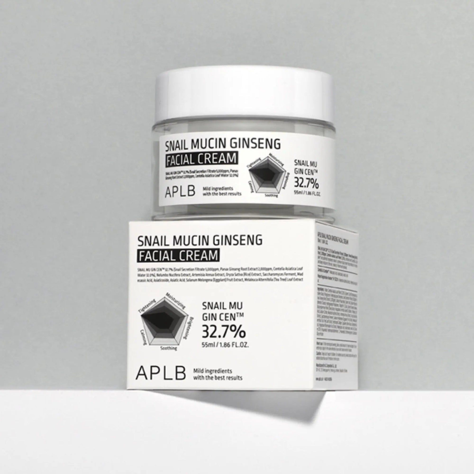 APLB - Snail Mucin Ginseng Facial Cream 55mL APLB