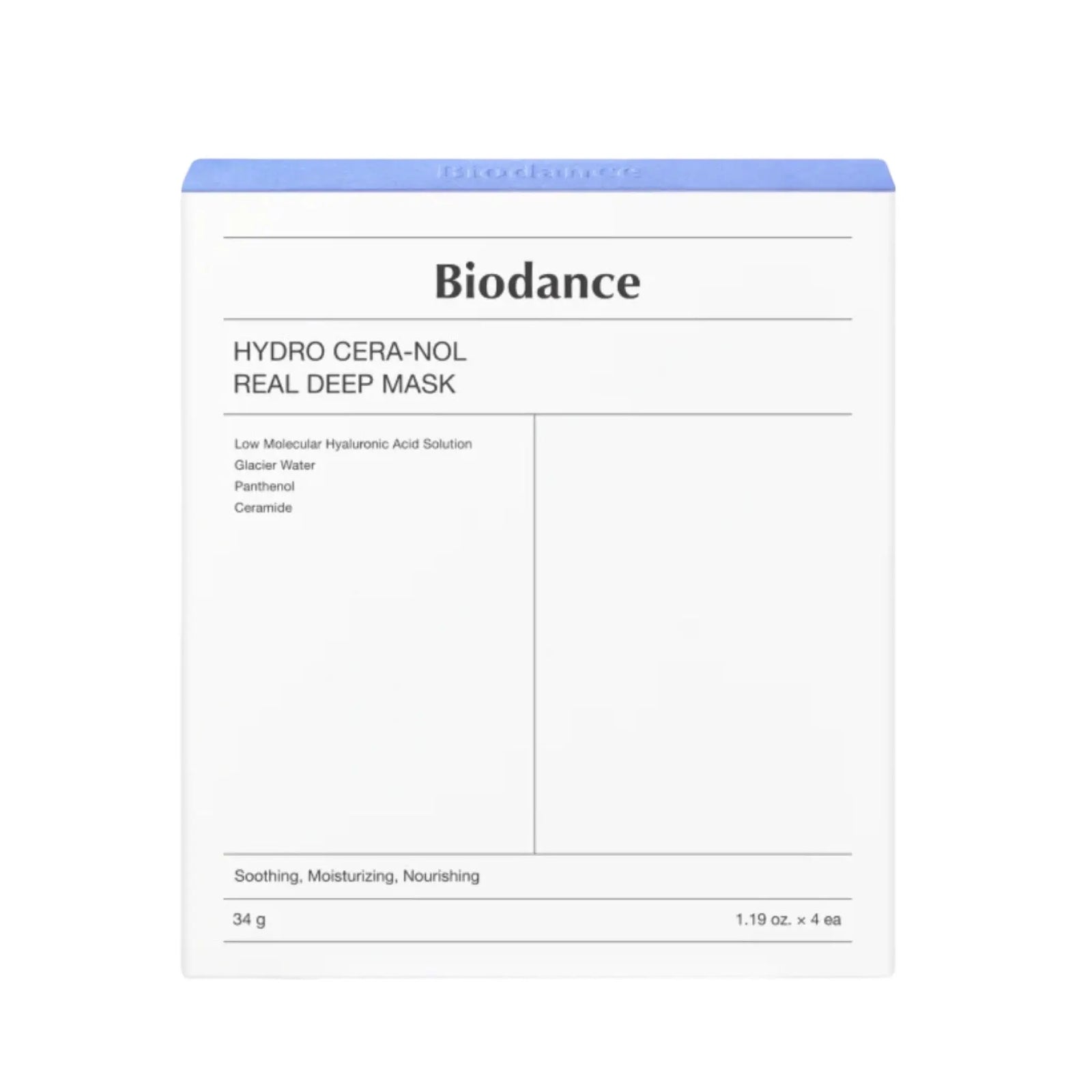 BIODANCE Hydro Cera-nol Real Deep Mask 1 Box (4 pcs) Biodance