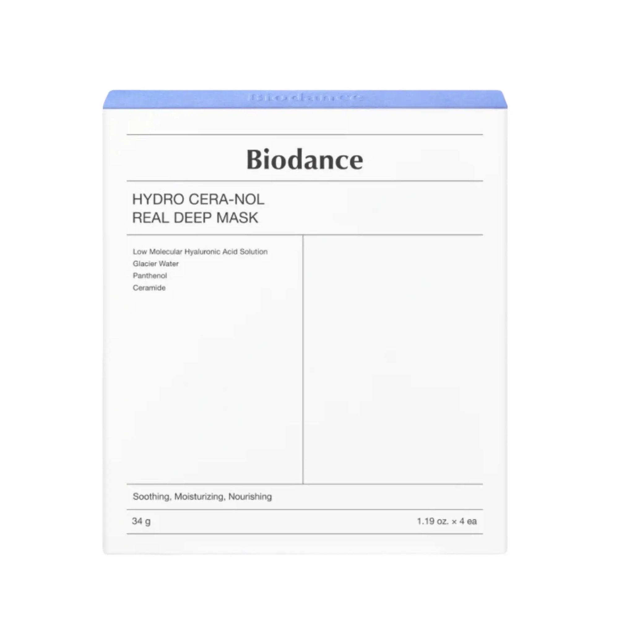 BIODANCE Hydro Cera-nol Real Deep Mask 1 Box (4 pcs) Biodance
