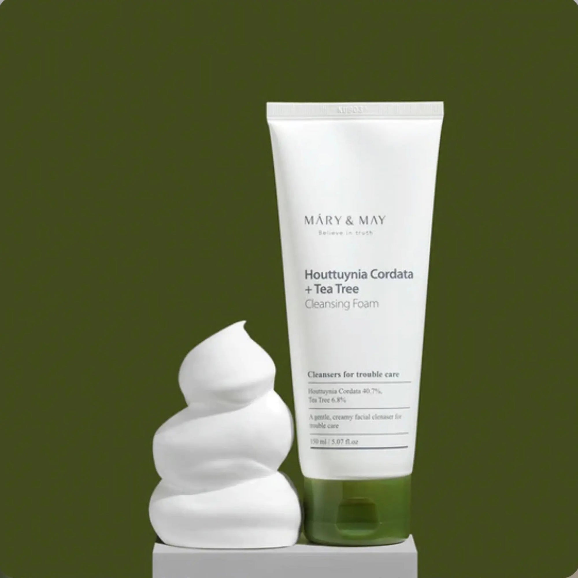 Mary & May - Houttuynia Cordata + Tea Tree Cleansing Foam 150mL Mary & May