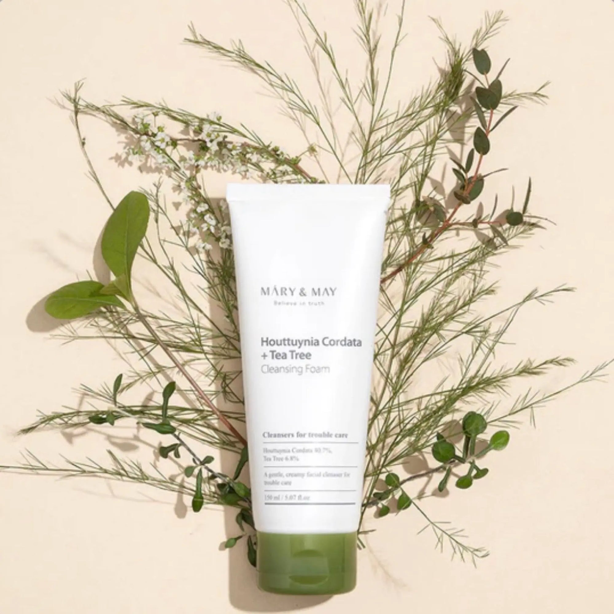 Mary & May - Houttuynia Cordata + Tea Tree Cleansing Foam 150mL Mary & May