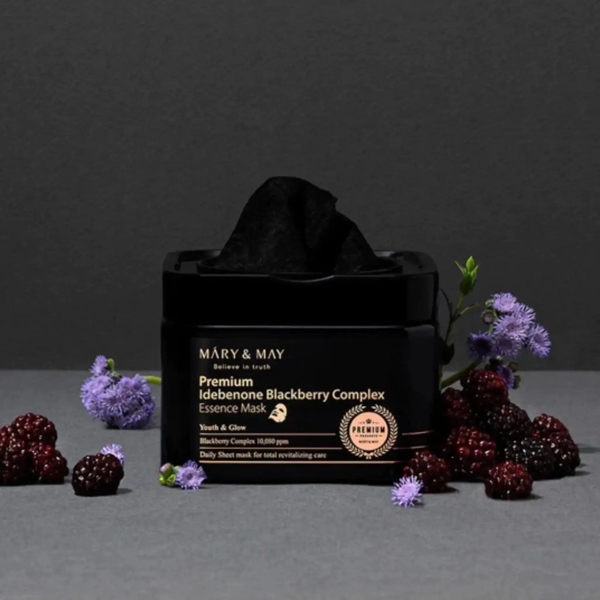 Mary & May - Premium Idebenone Blackberry Complex Essence Mask (20pcs) Mary & May
