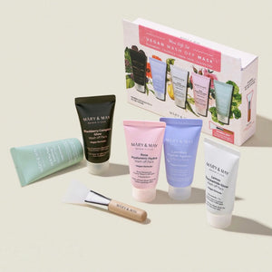 [Mary&May] Vegan Wash off MasK MINI Gift Set (TeaTree Soothing Wash off Pack 30g 1EA+Rose Hyaluronic Hydra Wash off Pack 30g 1EA+Lemon Niacinamide Glow Wash off Pack 30g 1EA+Blackberry Complex Glow Wash off Pac WanderShop