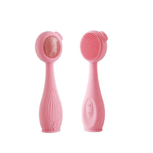 WANDERSHOP - Silicone Gemstone Vibration Heating Facial Brush WanderShop